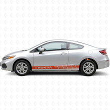Branded Stripes Side Vinyl Decal Sticker for Honda Civic Coupe _4