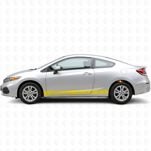 Branded Stripes Side Vinyl Decal Sticker for Honda Civic Coupe _5