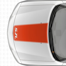5.7L Blackout Outline Stripe Hood Vinyl Decal Sticker for Dodge Charger 2006-2010_4