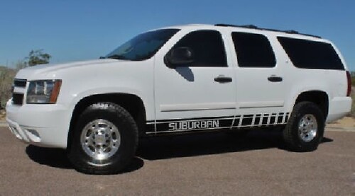2X Multiple Color Graphics Chevrolet Suburban Car Racing Vinyl Decal Sticker