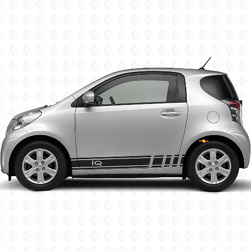iQ Logo Racing Side Stipes Vinyl Decal Kit Car for Toyota iQ _1