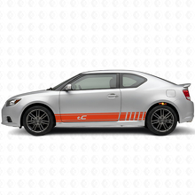 Branded Racing Style Stripes Side Vinyl Decal Kit for Scion tC_4