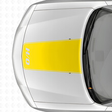 H/O Blackout Outline Stripe Hood Vinyl Decal Sticker for Dodge Charger 2006-2010_5