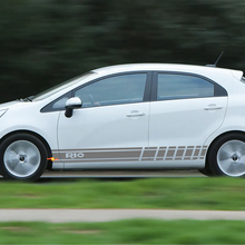 Side Racing Stripes Vinyl Decal Sticker fit to Kia Rio 3
