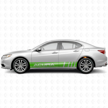 Racing Style Side Stripes Vinyl Decal Set for Acura ILX TLX RLX_3