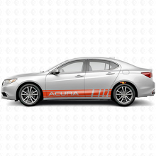 Racing Style Side Stripes Vinyl Decal Set for Acura ILX TLX RLX_4