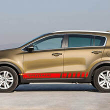 Side Racing Stripes Vinyl Decal Sticker fit to Kia Sportage 2