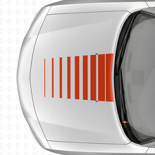 Strobe Style Stripes Hood Vinyl Decal Sticker for Dodge Charger 2006-2010_4