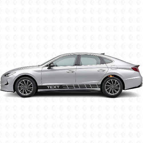 Custom Text Racing Stripes Side Vinyl Decal Sticker for Hyundai Sonata