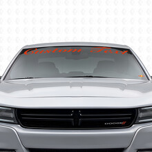 Custom Text Handwritten-style Windshield Vinyl Decal Sticker for Dodge Charger 2015-2026_4