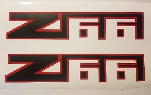 Z66 stickers decal chevy chevrolet avalanche truck black matte (SET)