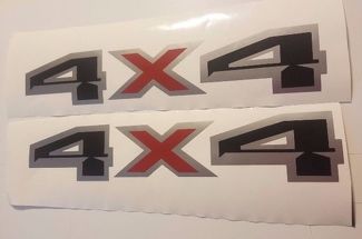 4x4 decal stickers black flat gray and red silverado chevy ford f150 f250 (SET)