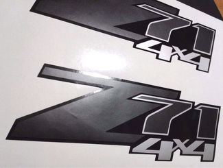 Z71 4x4 decals stickers silverado chevrolet truck chevy BLACK MATT (set)