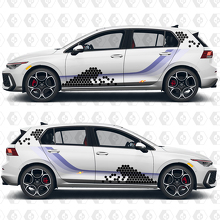 Custom Honeycomb Heritage Racing Graphics Vinyl Decals Stickers for VW Volkswagen Golf 3
