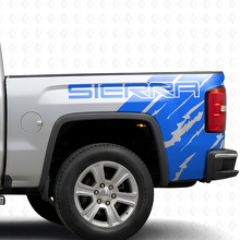 Branded Distressed Style Bed Side Vinyl Decal Kit for GMC Sierra 2016_2