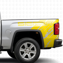 Branded Distressed Style Bed Side Vinyl Decal Kit for GMC Sierra 2016_5