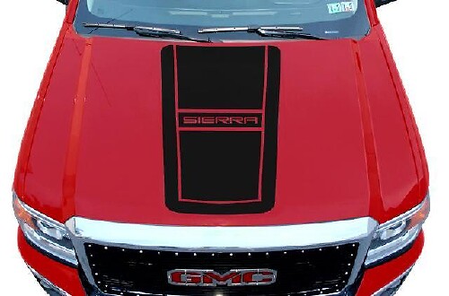 Sierra Hood Vinyl Decal Wrap Kit For GMC Sierra 2014-2017 