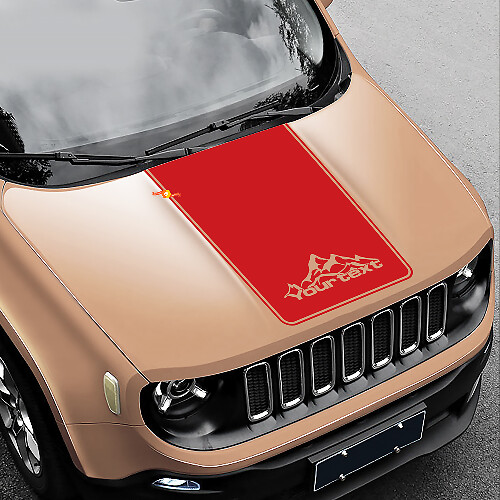 Custom Wide Stripe Hood Vinyl Decal Sticker for Jeep Renegade