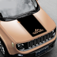 Custom Wide Stripe Hood Vinyl Decal Sticker for Jeep Renegade_3