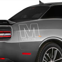 Mopar M Logo Rear Side Vinyl Decal for Dodge Challenger_2