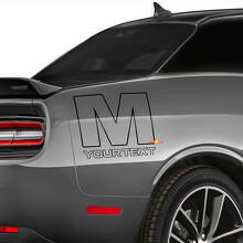 Mopar M Logo Rear Side Vinyl Decal for Dodge Challenger_3