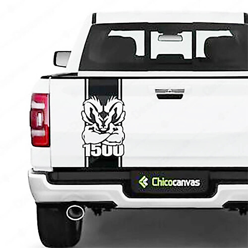 Stripe Graphic Decal Sticker Side Rear Truck Vinyl Skull Bed for Dodge Ram 1500