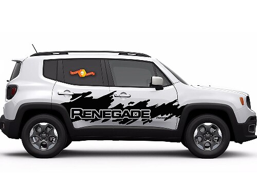 Side Splash Splatter Logo Graphic Vinyl Decal Sticker for Jeep Renegade