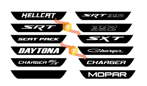Taillight Accent Vinyl Decal Sticker for Dodge Charger 2015+