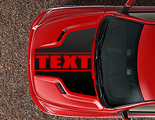 TEXT Solid Letter Blackout Hood Vinyl Decal Sticker for RAM 1500