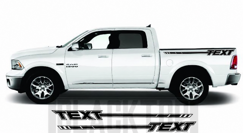 Custom Text Bed Sticker Decal Stripe for RAM 1500 2500 3500