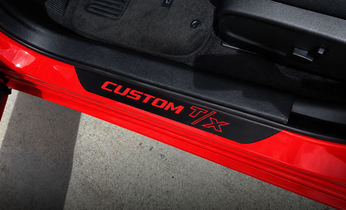 CUSTOM T/X Mixed Lettering Four Piece Door Sill Set Door Vinyl Decal Sticker for Dodge Charger 2006-2018