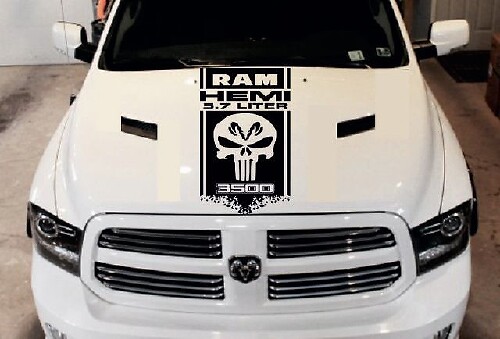 Hood Decal Graphic Vinyl Sticker Logo 5.7L for Dodge Ram 1500 2500 3500