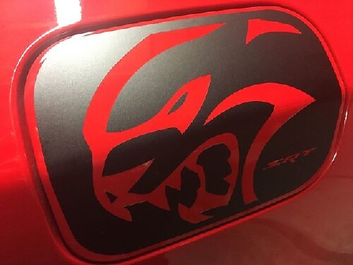 Gas Door Vinyl Overlay Decal Sticker for Dodge Charger 2015+