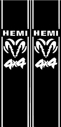 4x4 Racing Stripes Vinyl Decal Sticker Emblem Graphics Logo for Dodge