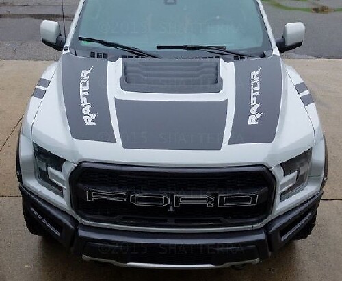 Dual Hood Graphic Vinyl Stripe Predator Svt Rph-003 Decal for Ford F-150 Raptor