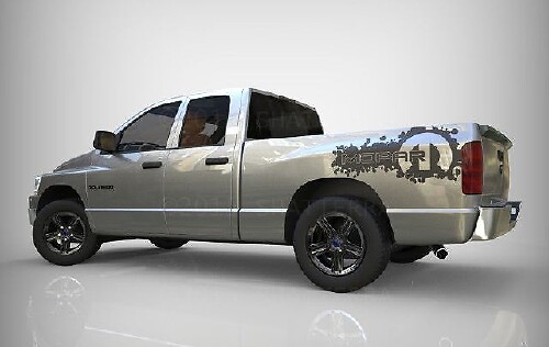 Racing Sticker Stripe 5.7L DS046 Vinyl Decal for Dodge Ram 1500 2500 3500