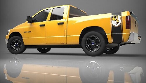 Rumble Bee Sryle Stripes Bedside Vinyl Decal Sticker for Dodge Ram 1500