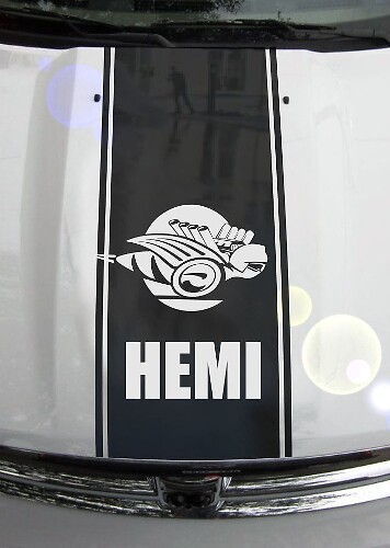 Bee Hood Stripes Vinyl Decal Sticker Graphic DH-006B for Dodge Ram 1500 2500 3500