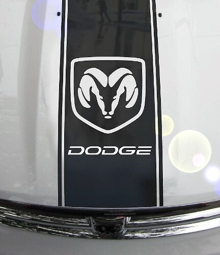 Hood Stripes Vinyl Decal Sticker Graphic DH-007C for Dodge Ram 1500 2500 3500