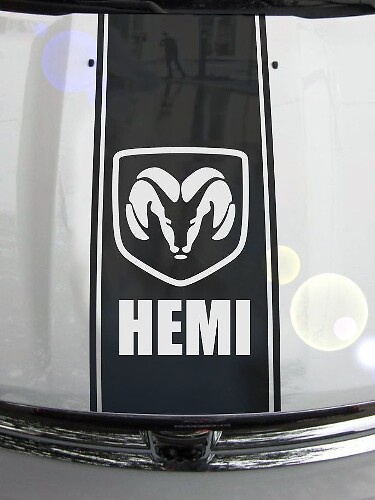Hood Stripes Vinyl Decal Sticker Graphic DH-007B for Dodge Ram 1500 2500 3500