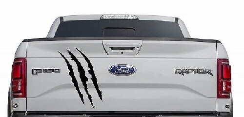 Bed Tailgate Claw Scratch Graphics Decal for Ford F-150 Raptor