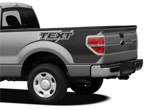 TEXT Blackout Bedside Vinyl Decal Kit for Musclecar Truck