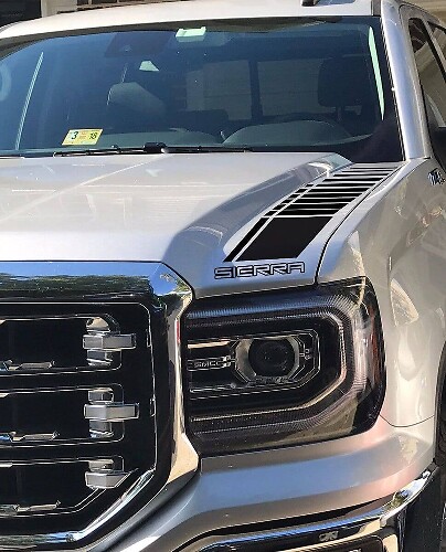 2 Truck vinyl decal racing sticker 2 Stripes GMC Sierra hood factory style graphix 