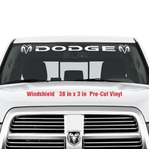 Windshield Vinyl Decal Sticker Graphic RAM Logo for Dodge Truck