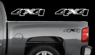 2x 2007 - 2020 Chevy Silverado 4x4 Décalques 1500 2500 GM HD Vinyl Sticker Sticker