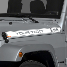 Custom Text 4x4 Off Road Logo Hood Stripe Vinyl Sticker Decal for Jeep Wrangler TJ 2