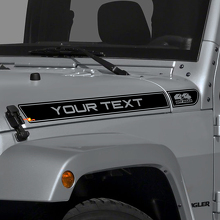 Custom Text 4x4 Off Road Logo Hood Stripe Vinyl Sticker Decal for Jeep Wrangler TJ 3
