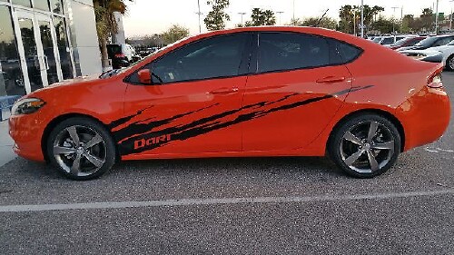 Splash Decal Sticker 2 Side for Dodge Dart