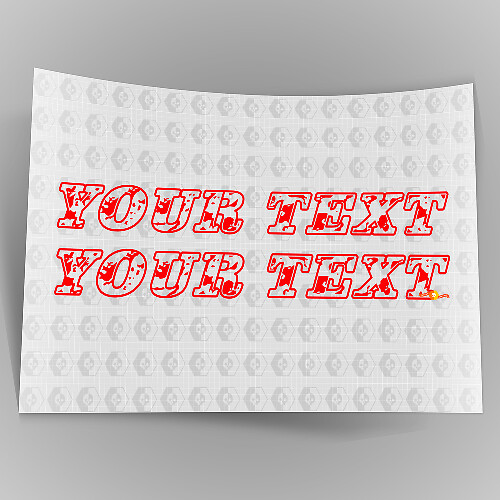 Custom Text Distressed Scrached Style Vinyl Sticker Decals for Jeep Wrangler