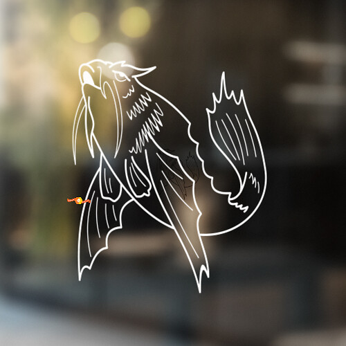 Bitten Carp Fish Universal Vinyl Decal Sticker